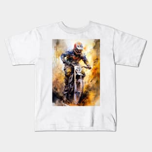 Motorcycle sport art #sport Kids T-Shirt